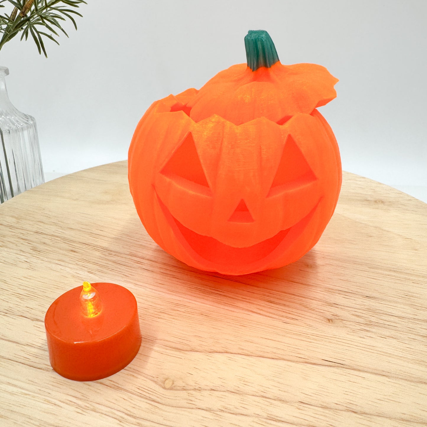 Glowing Pumpkin Jack-o’-lantern 3D Printed Decor