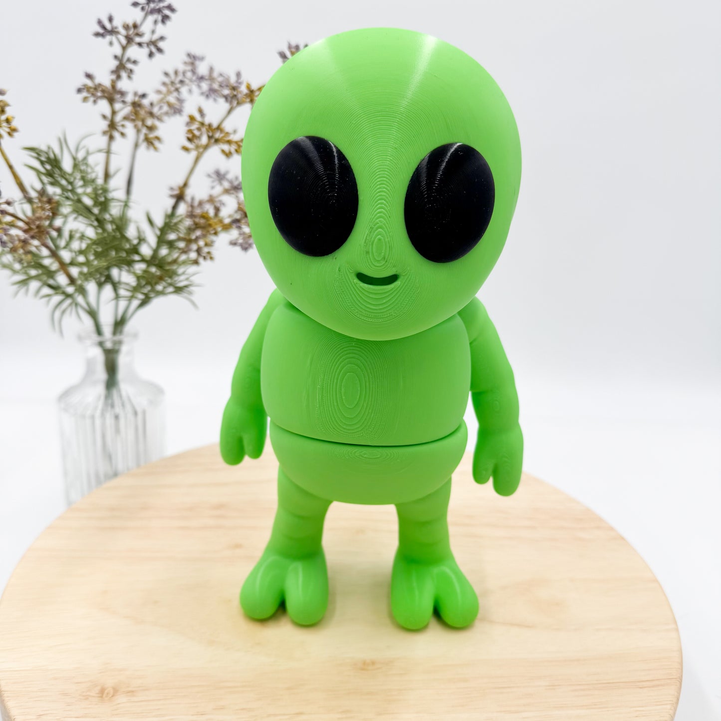 Giant Green Alien 3D Printed Space Figurine
