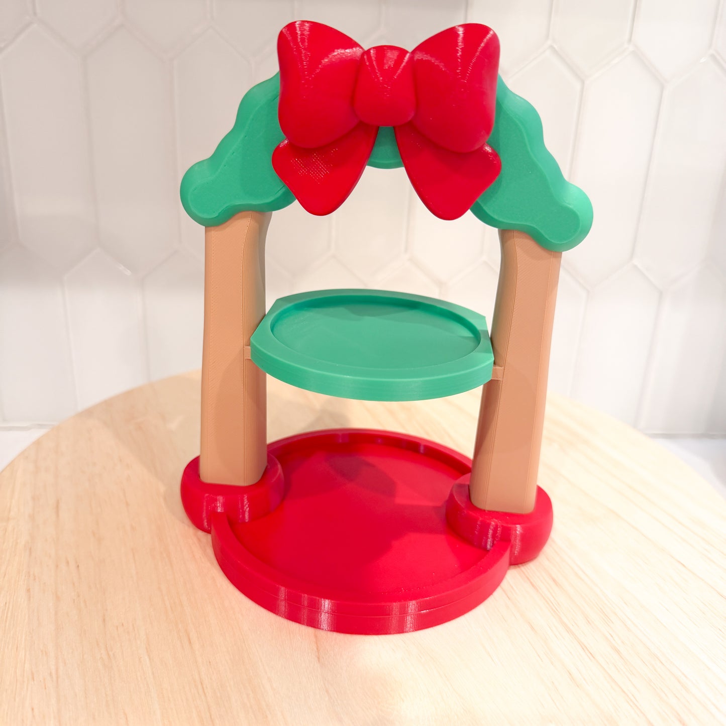 Holiday Tray 3D Printed Christmas Decor