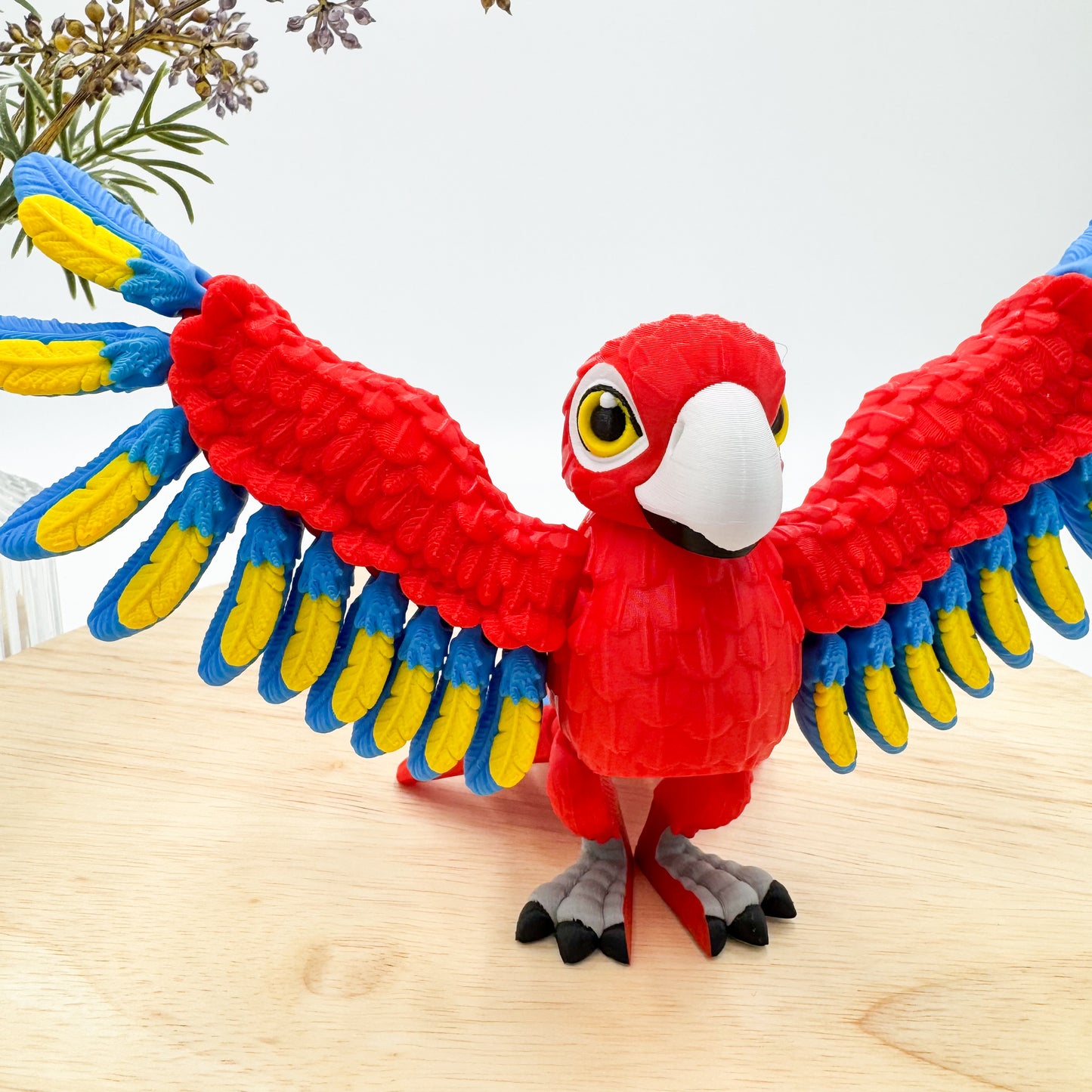 3D Printed Parrot Figurine Decor