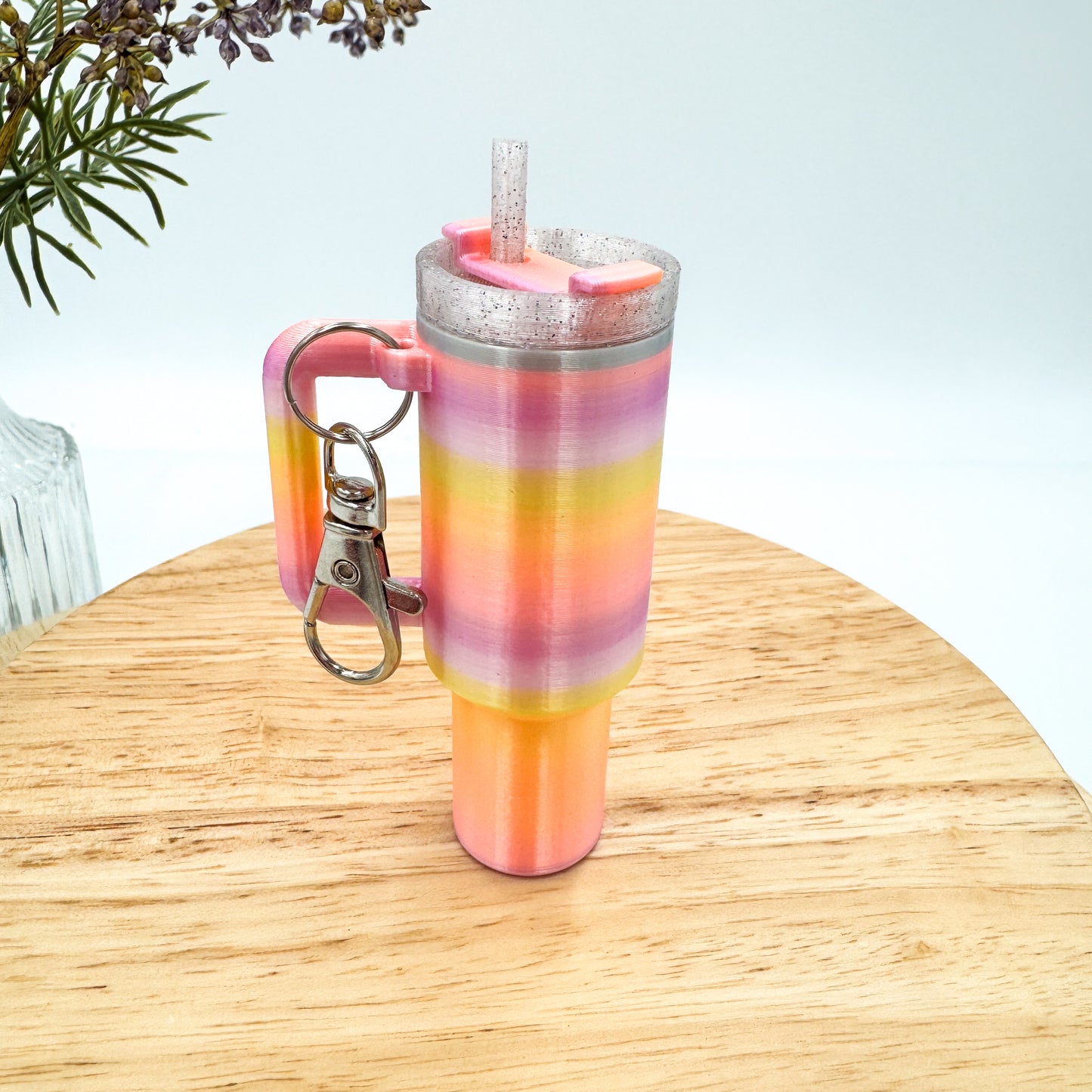 Tumbler Cup Chapstick Holder Keychain Gift
