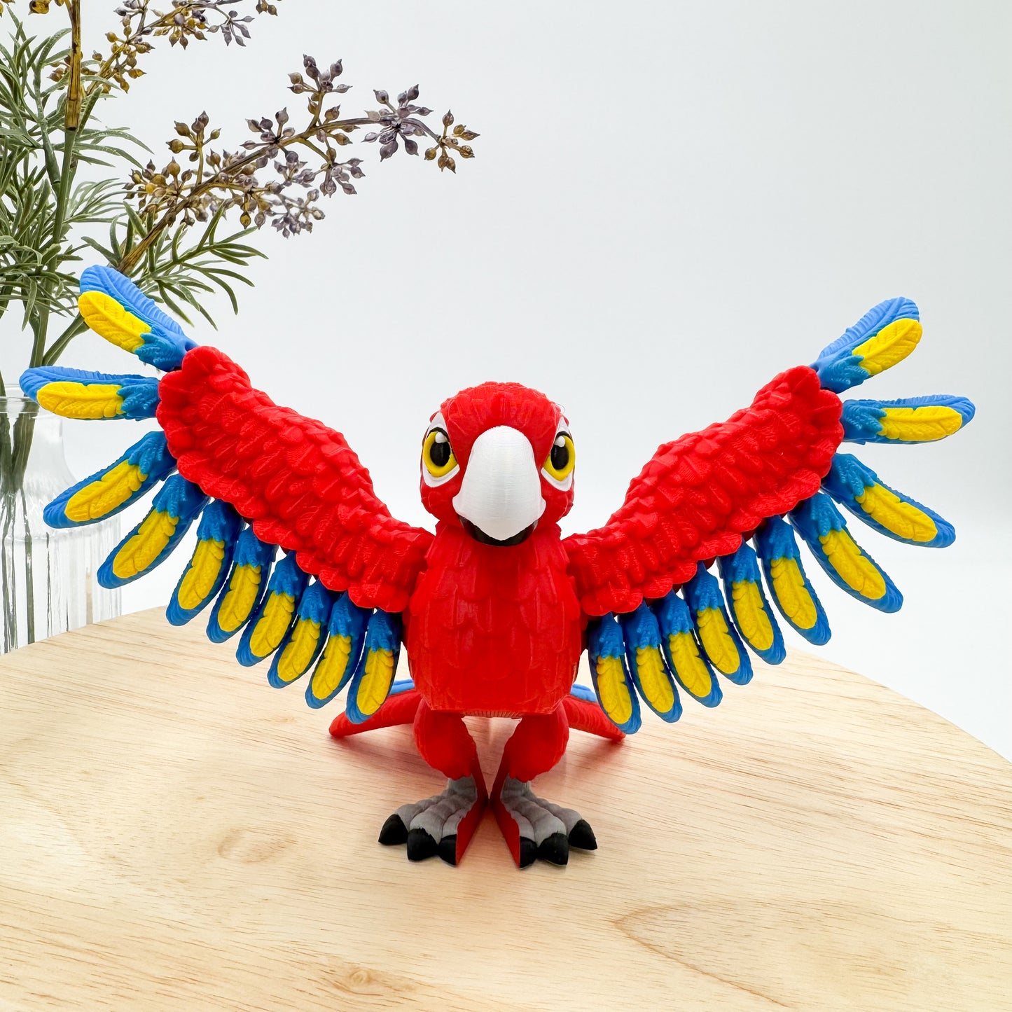 3D Printed Parrot Figurine Decor