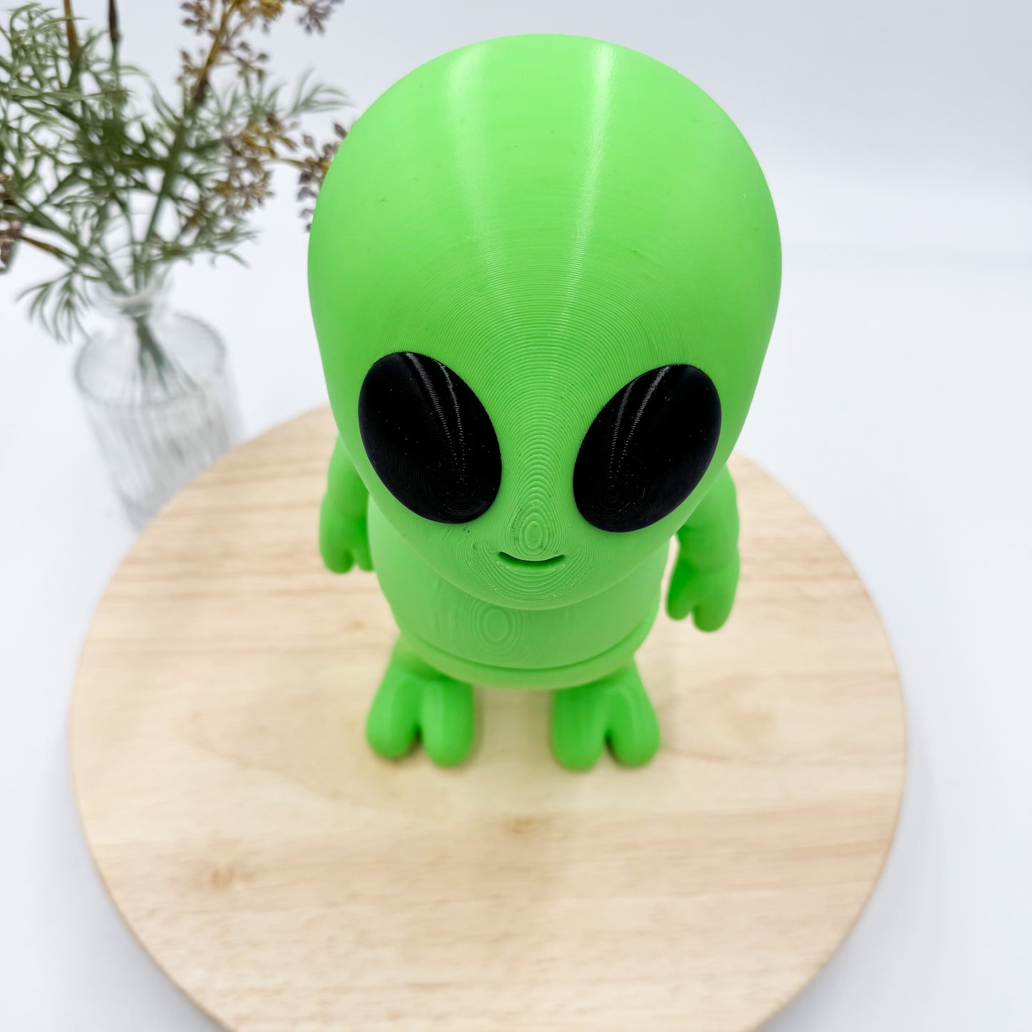 Giant Green Alien 3D Printed Space Figurine