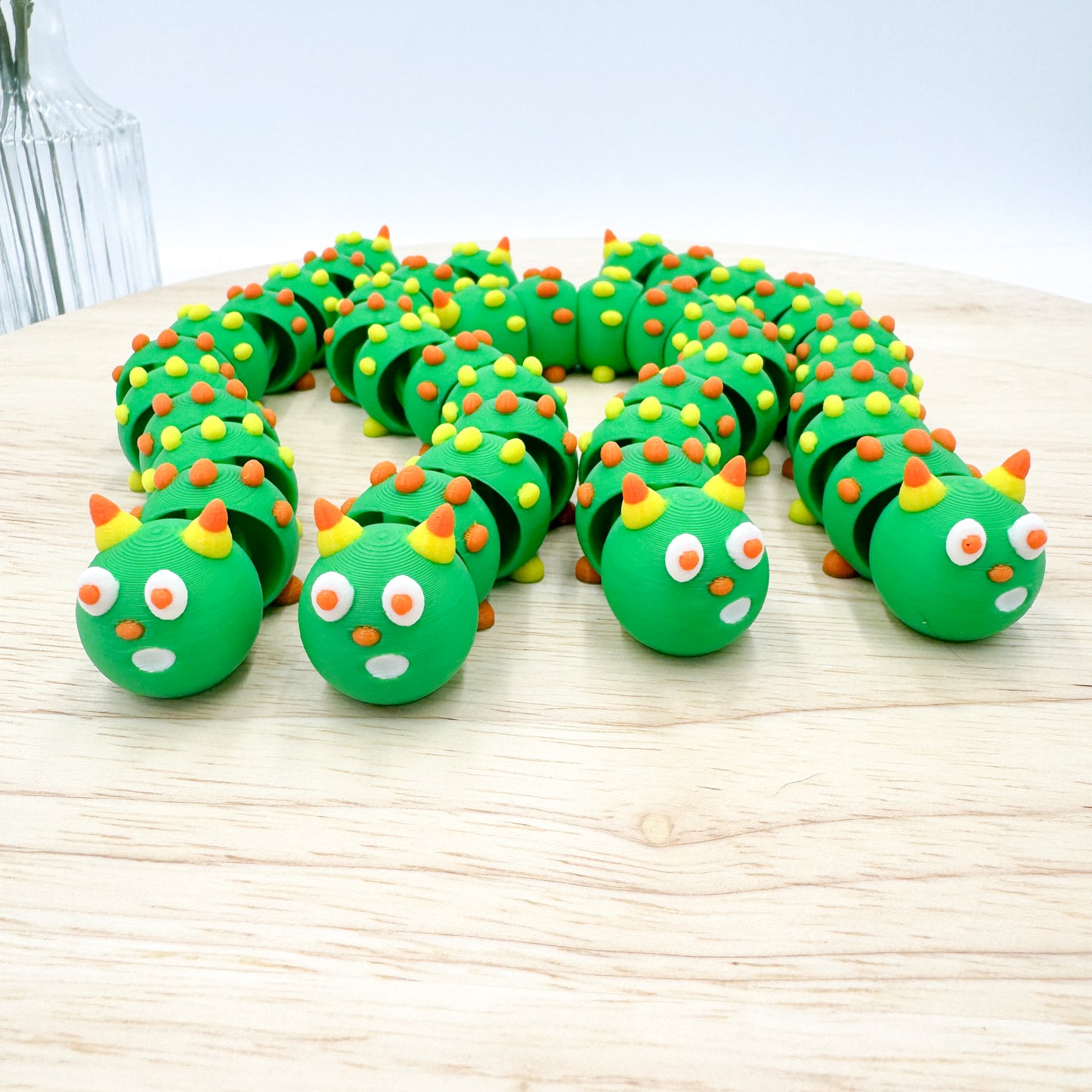 3D Printed Flexi Caterpillar Figurine