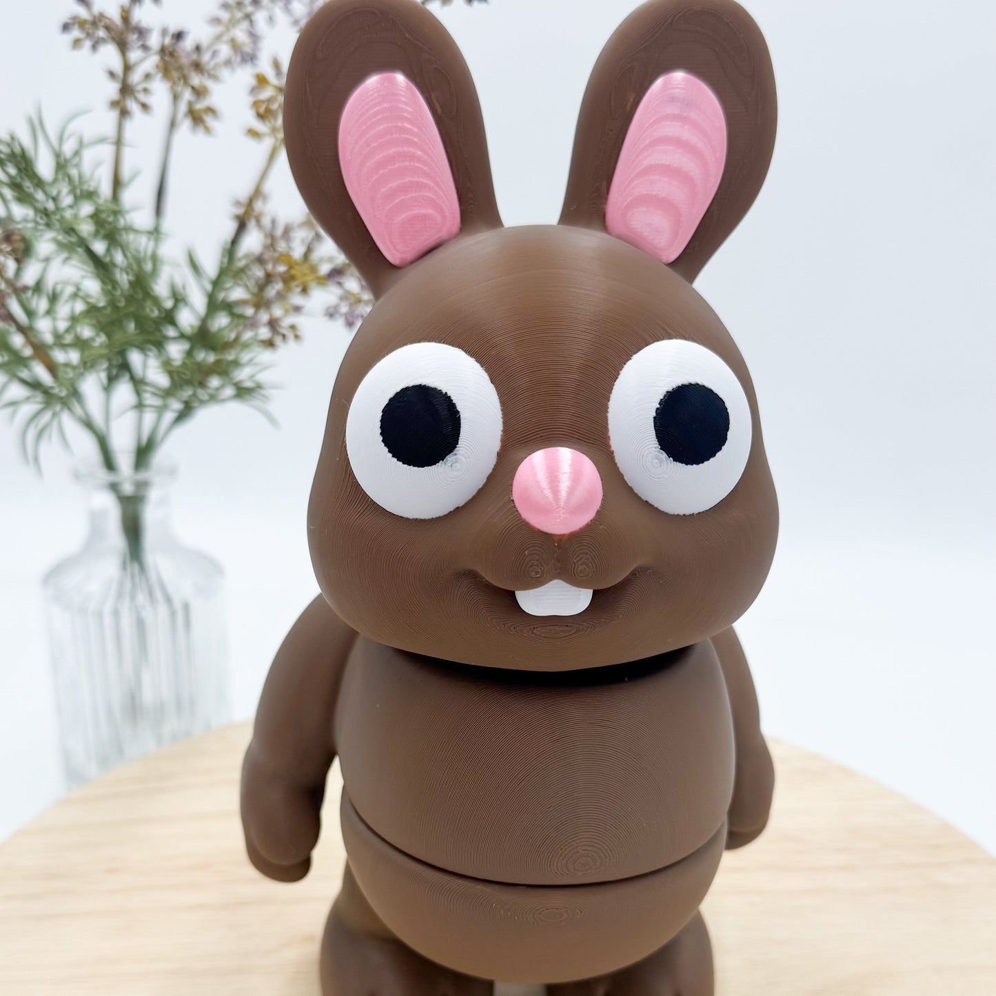 Standing Chocolate Bunny 3D Printed Easter Decor Figurine