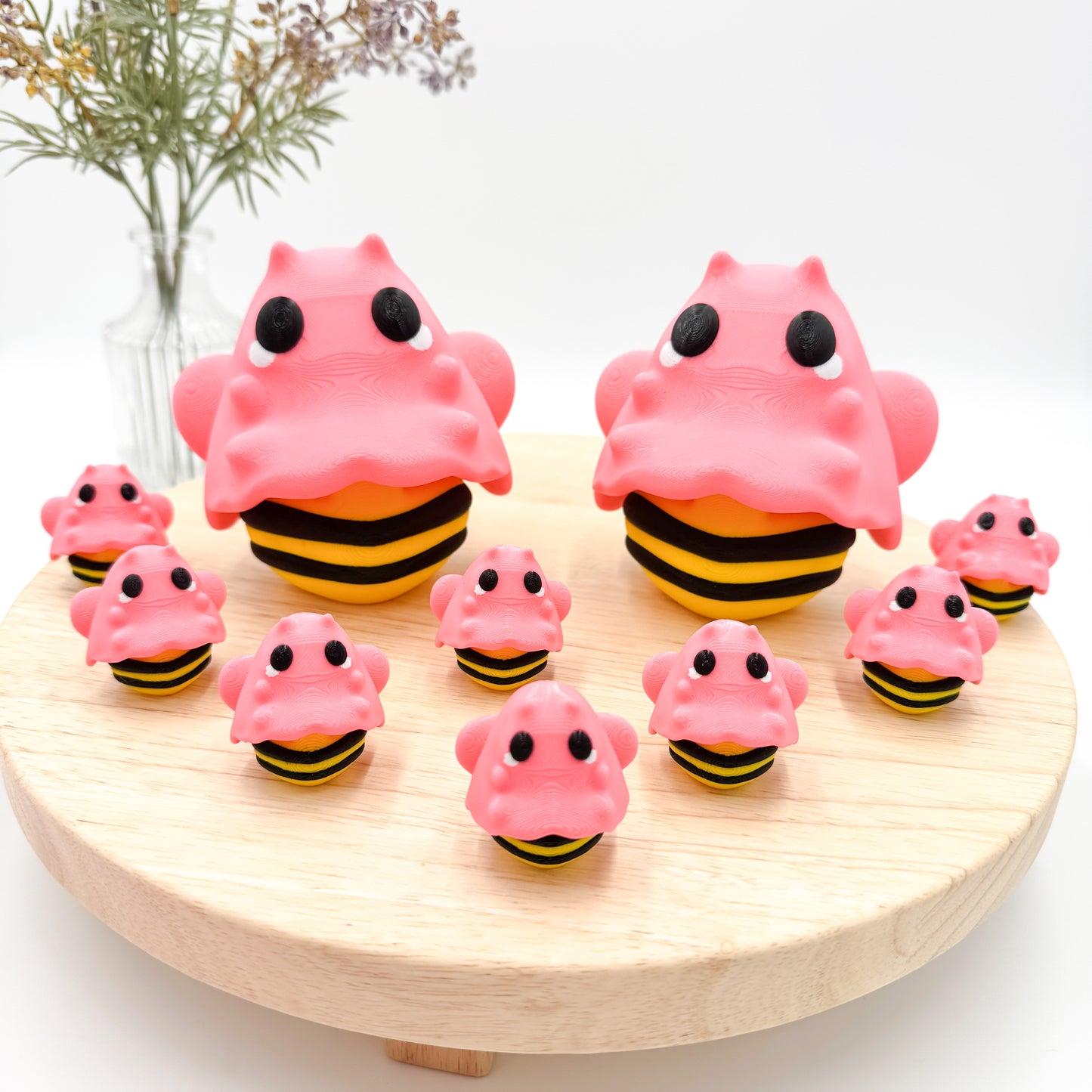 Pink “Boo Bee” Ghost Bee Figurine for Breast Cancer Awareness
