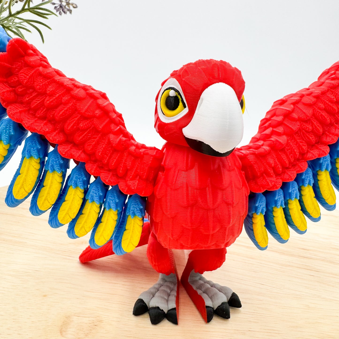3D Printed Parrot Figurine Decor