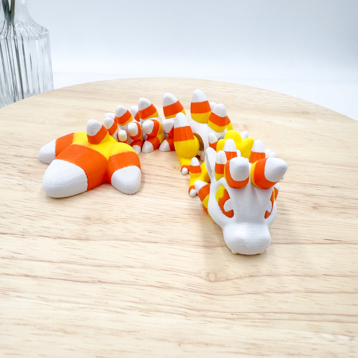 Candy Corn Halloween Dragon Figurine