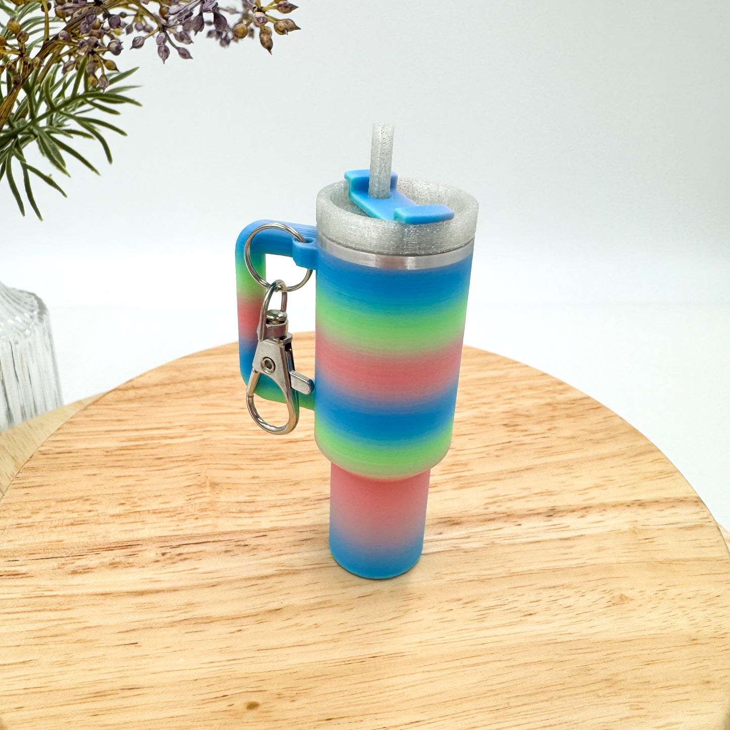 Tumbler Cup Chapstick Holder Keychain Gift