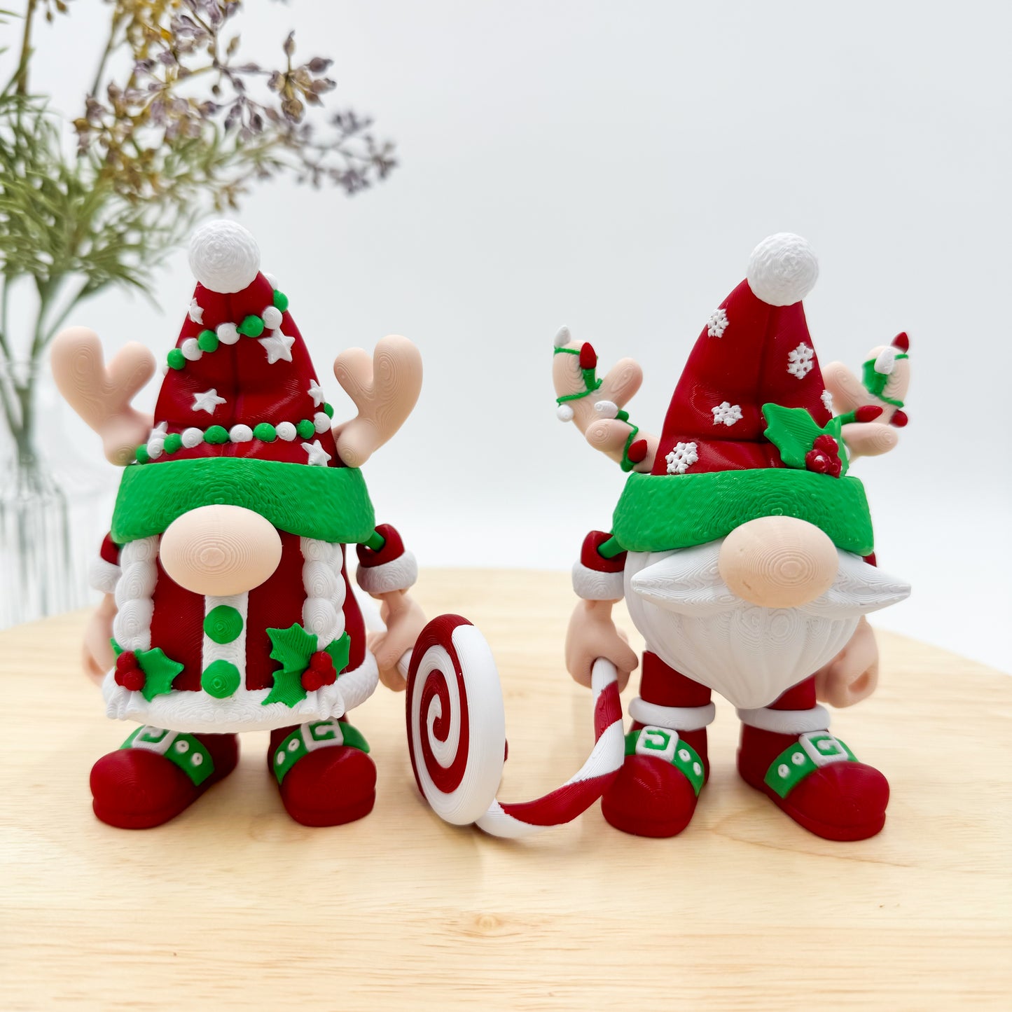 Holiday Flexi Gnome Figurine Set