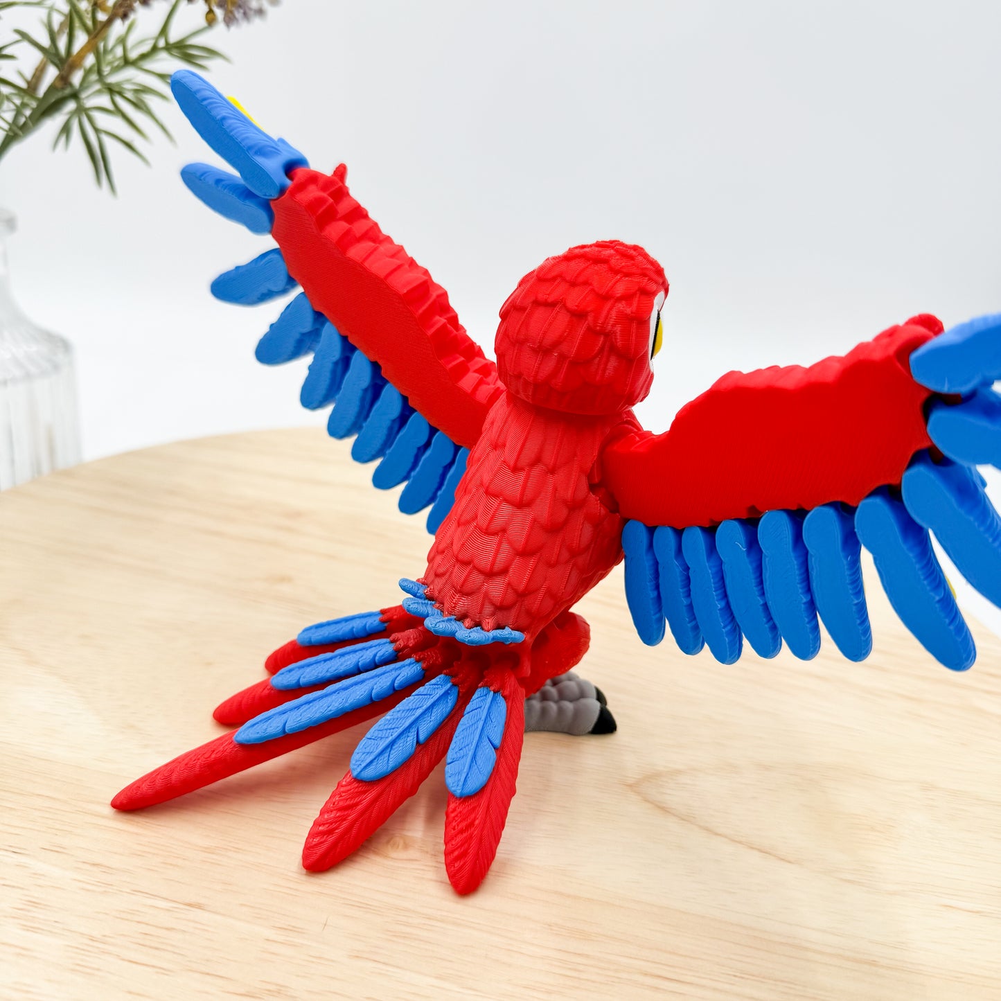 3D Printed Parrot Figurine Decor