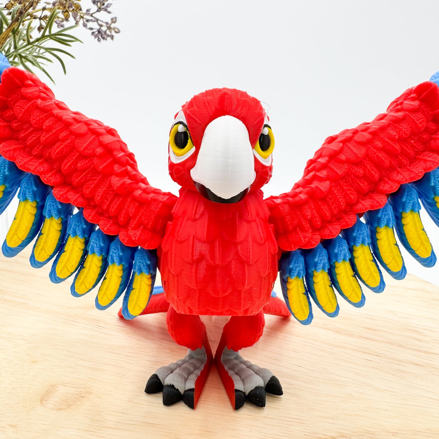 3D Printed Parrot Figurine Decor