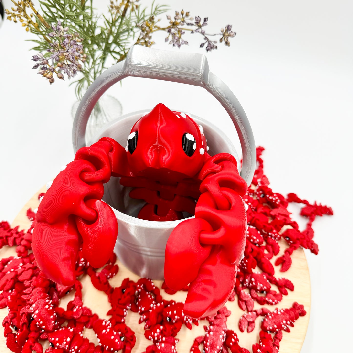 Giant Lobster and Bucket 3D Printed Figurine
