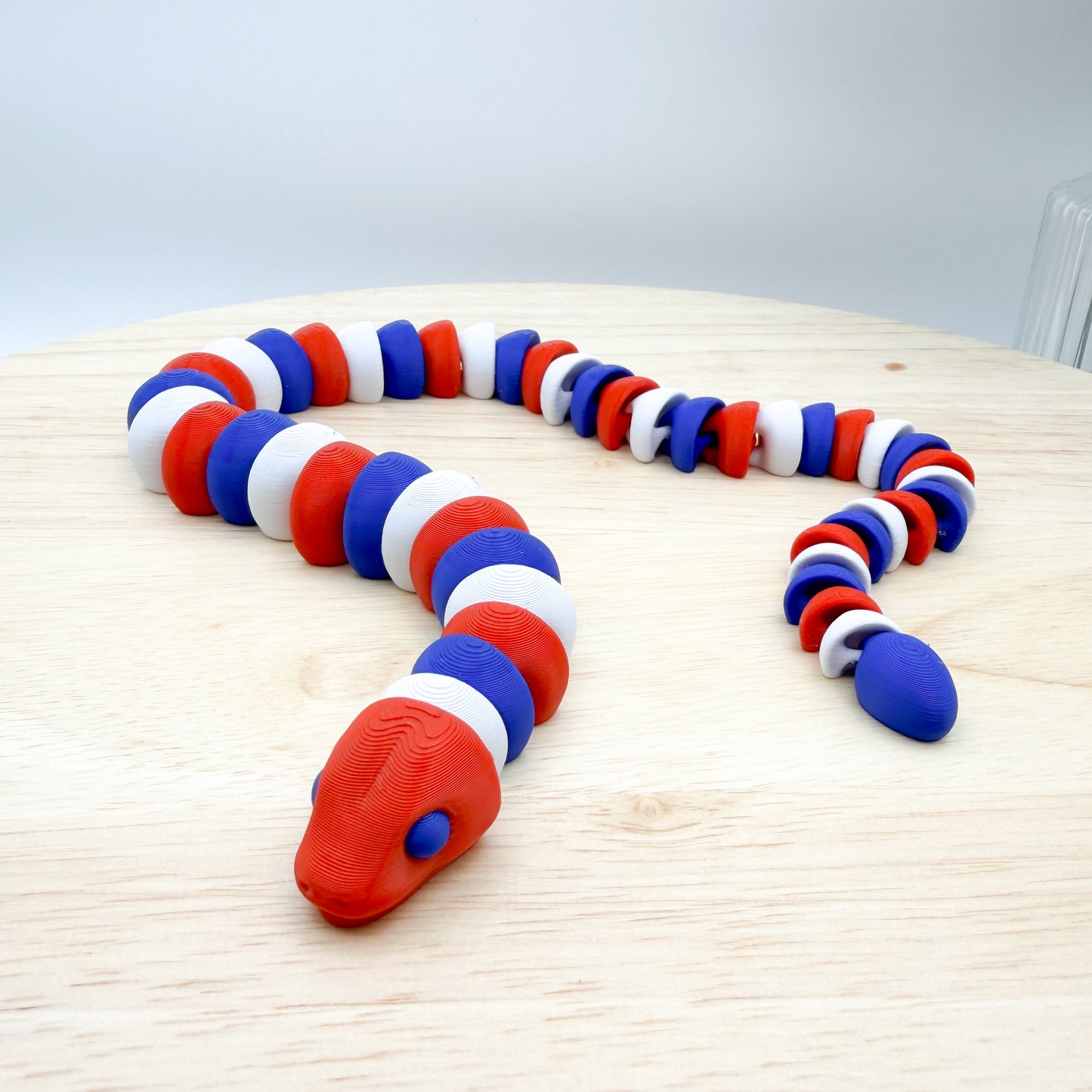Americana Patriotic Snake Holiday Themed Snake Figurine