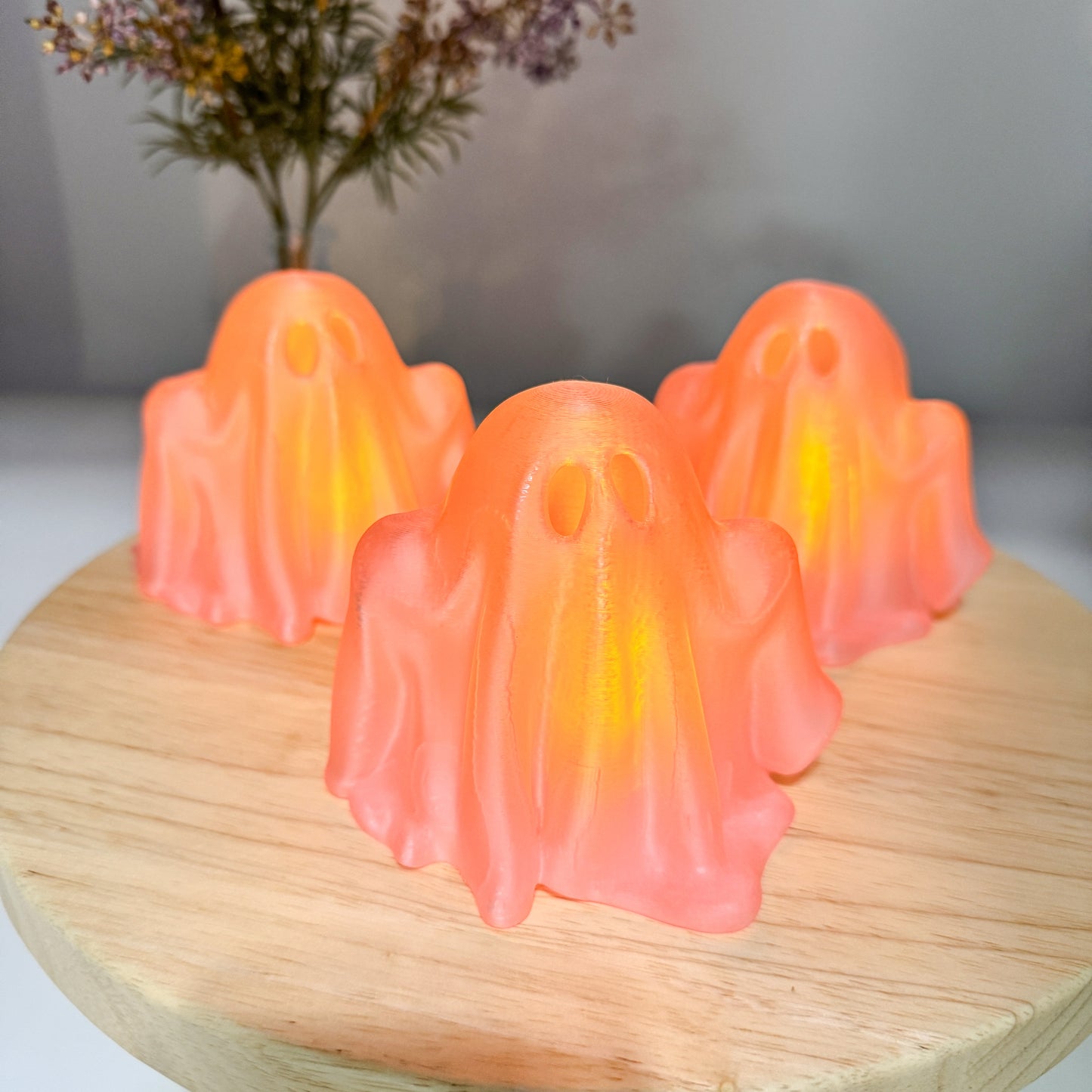 Small Light Up Ghost Halloween Decoration