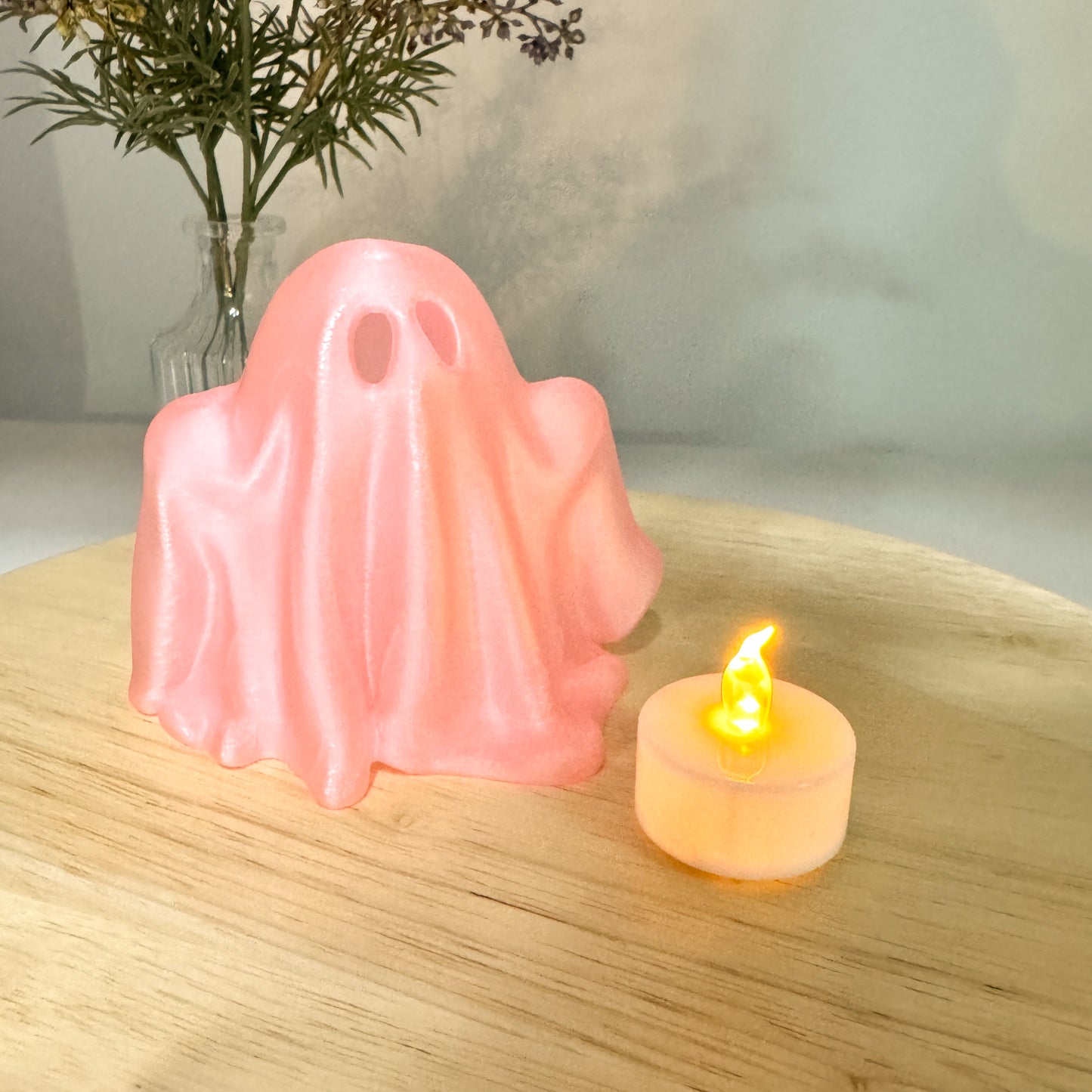 Small Light Up Ghost Halloween Decoration