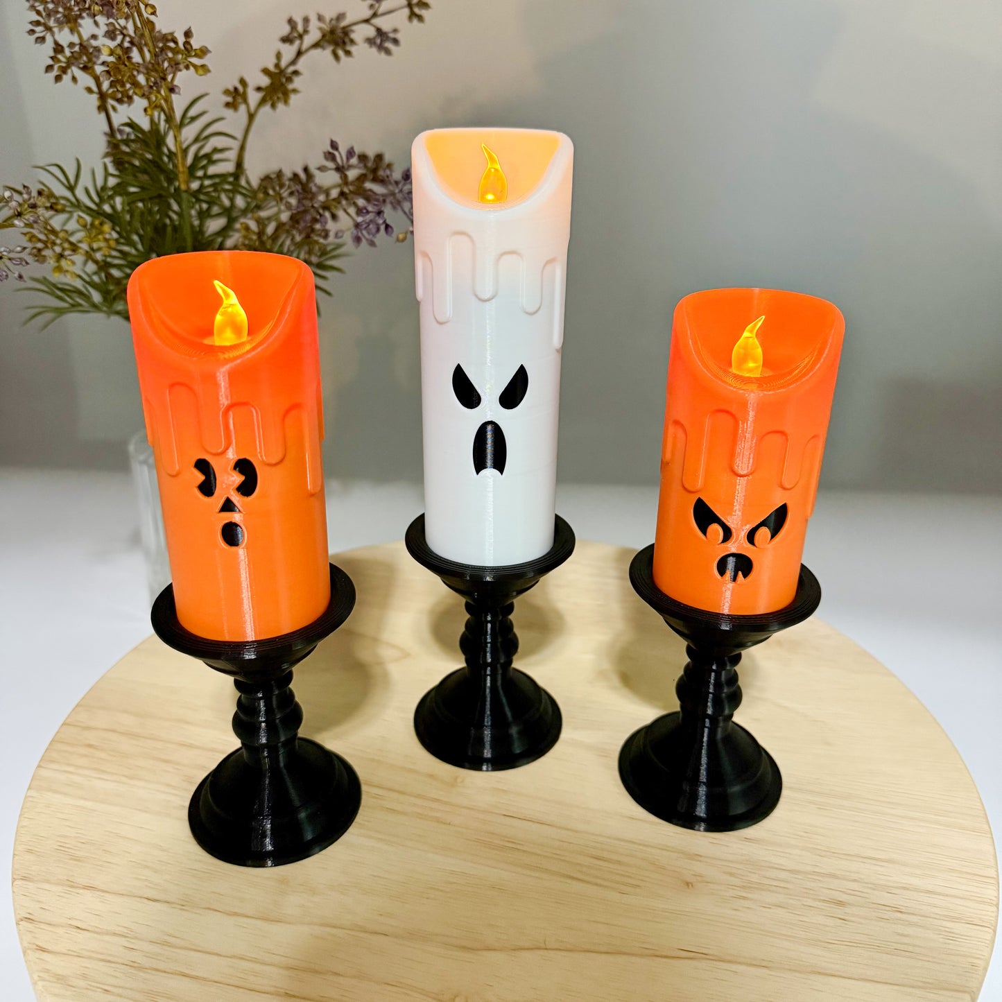 Spooky Candlestick Halloween Decor