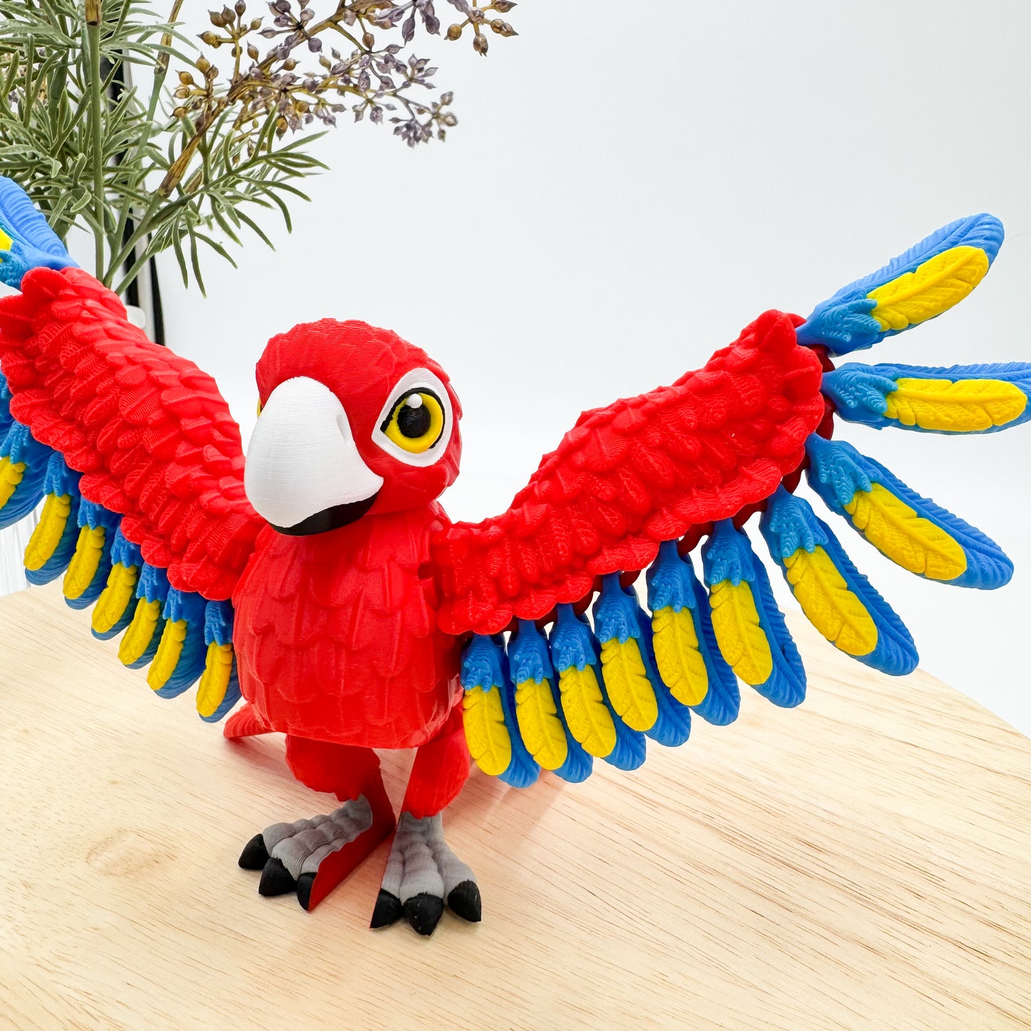 3D Printed Parrot Figurine Decor