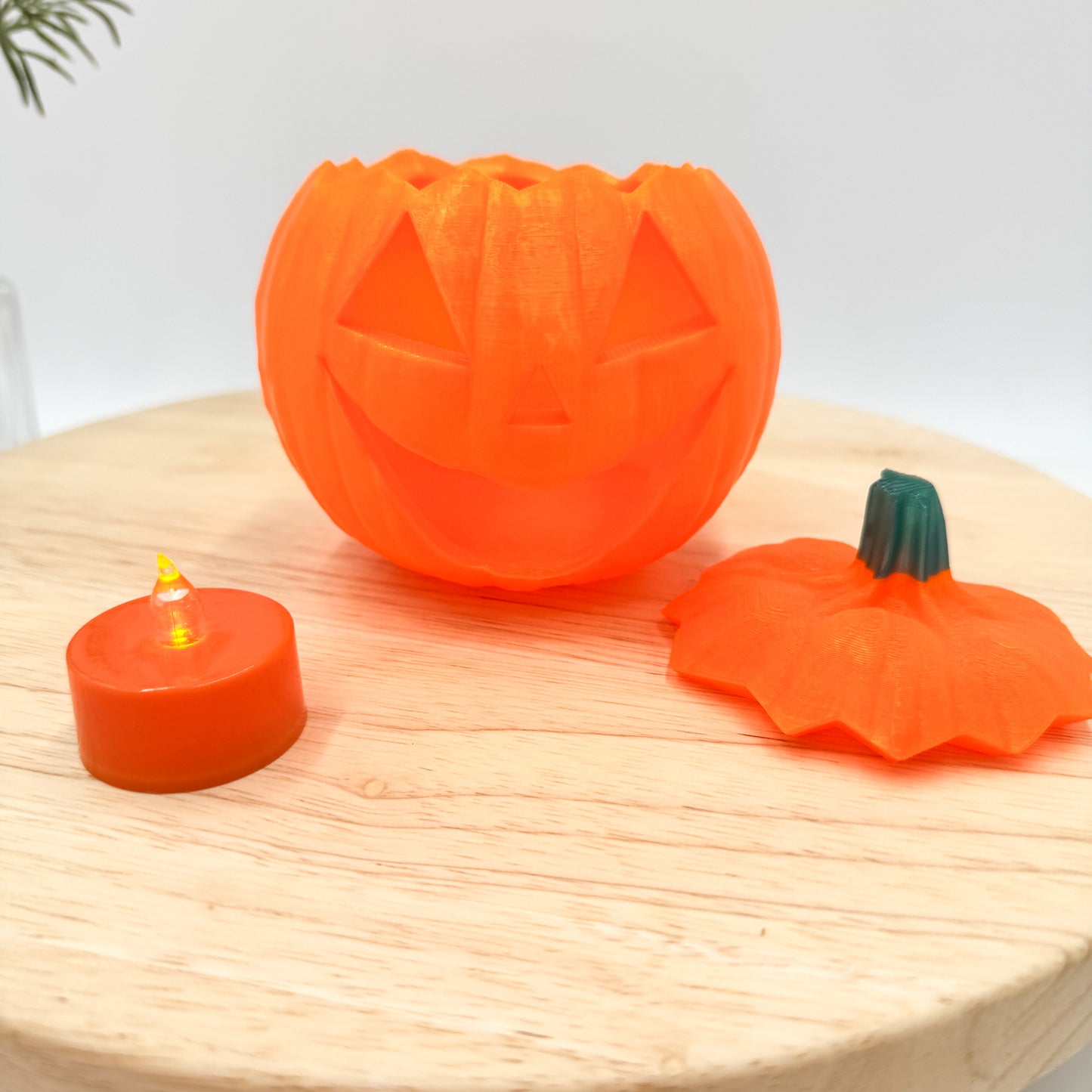 Glowing Pumpkin Jack-o’-lantern 3D Printed Decor