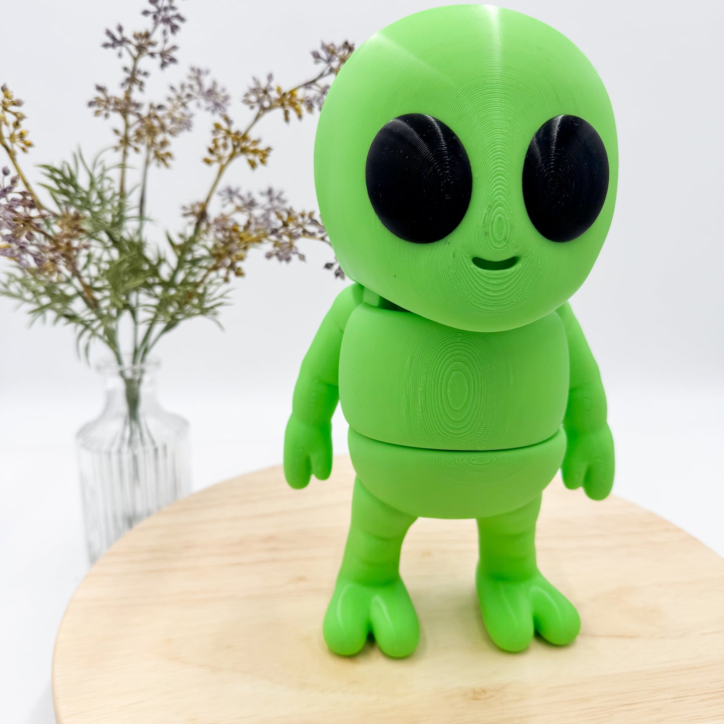 Giant Green Alien 3D Printed Space Figurine