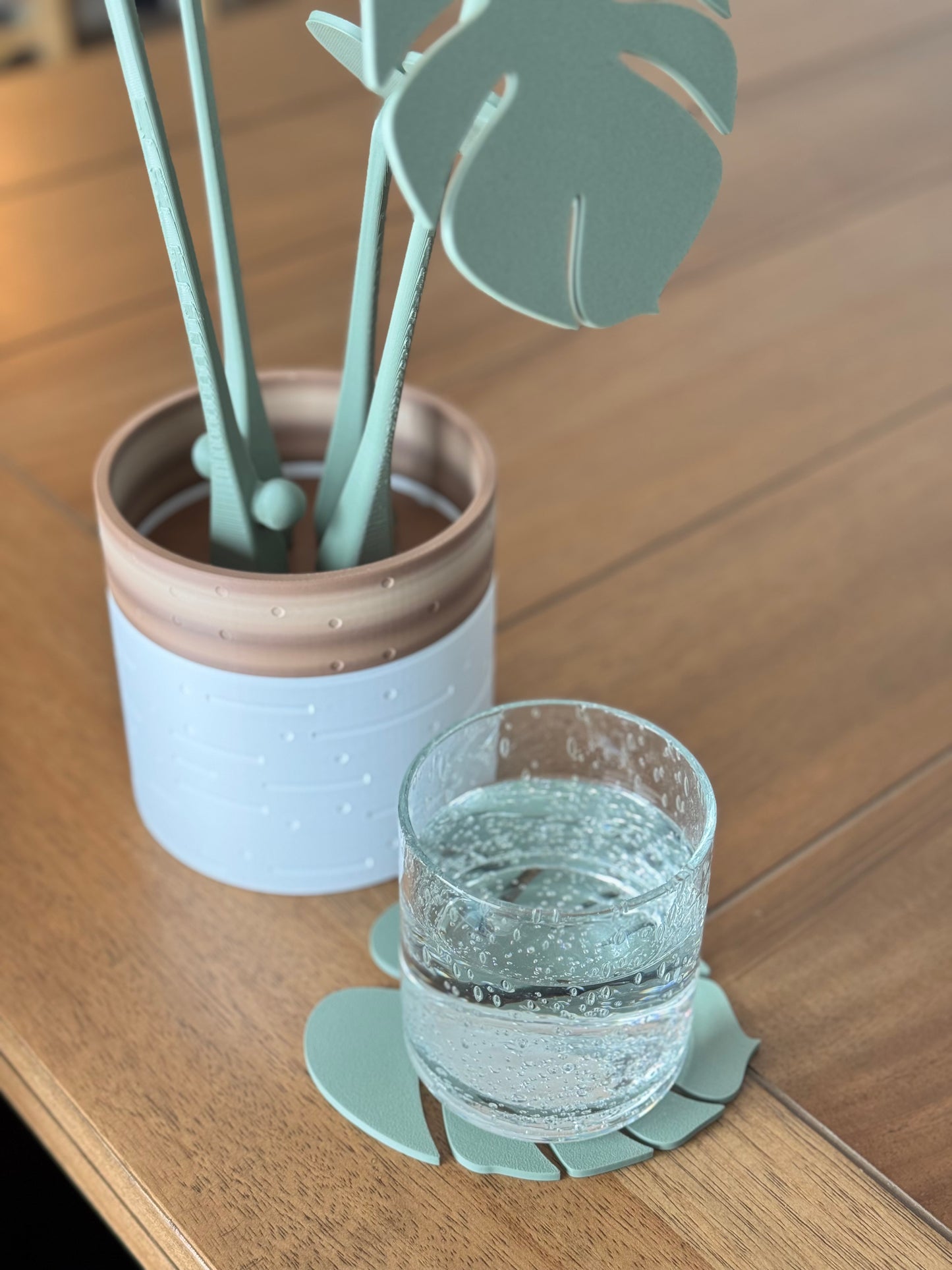 Monstera Coaster Plant - 3D Printed Magnetic Coaster Leaves