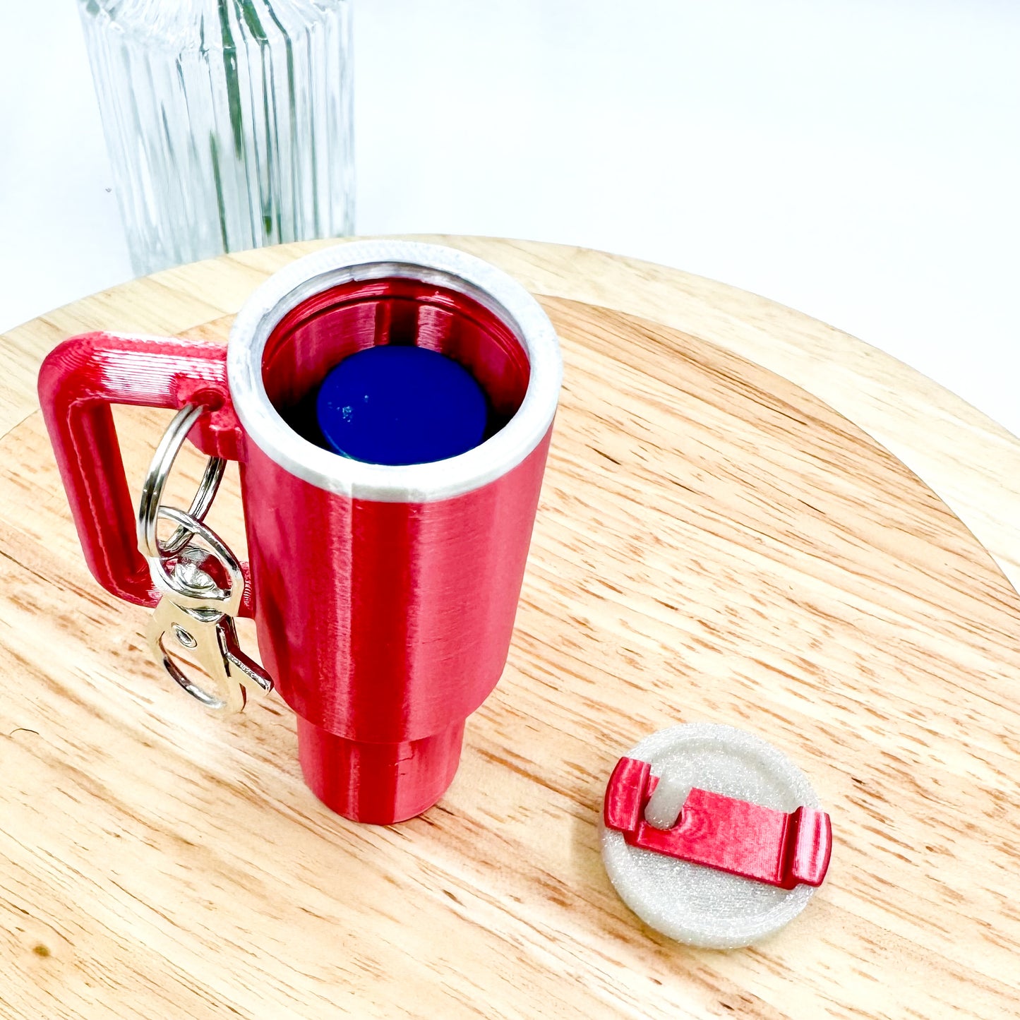 Tumbler Cup Chapstick Holder Keychain Gift