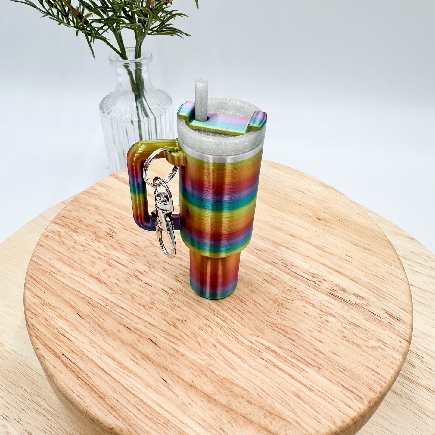Tumbler Cup Chapstick Holder Keychain Gift