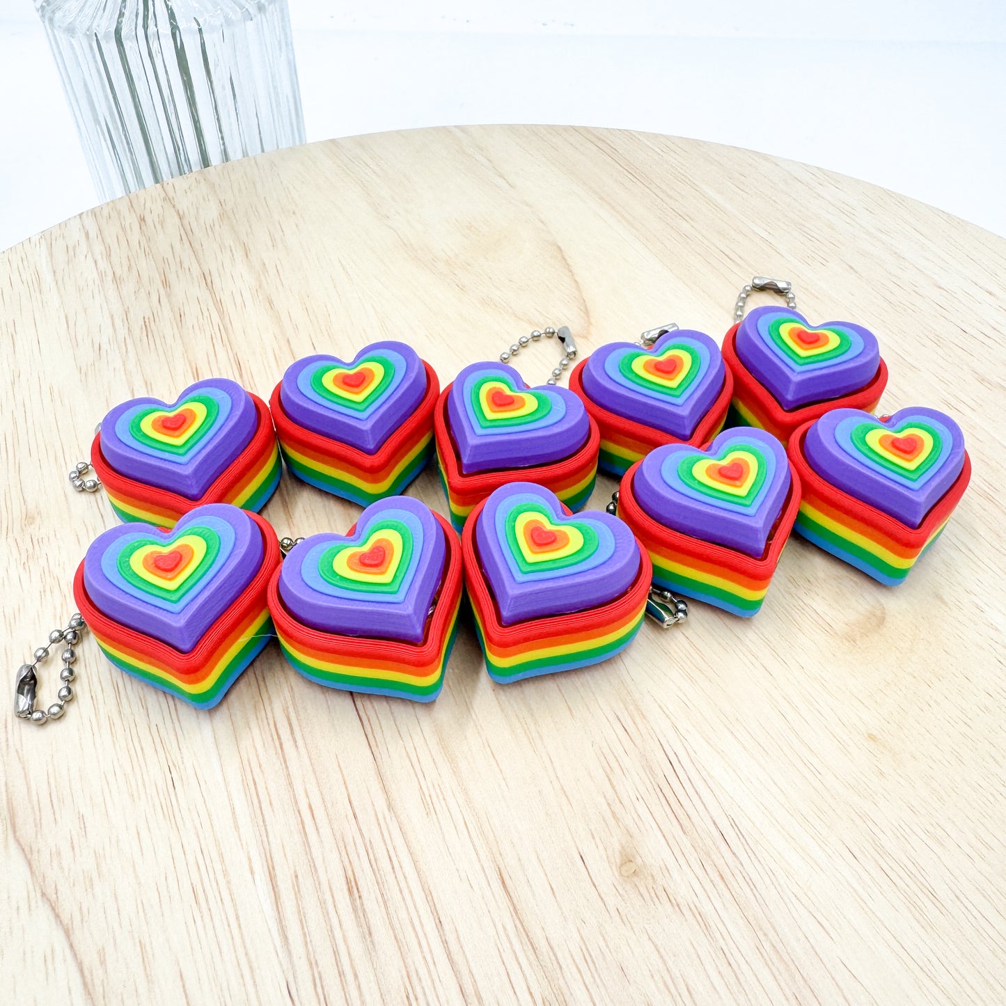 Pride Rainbow Clickie Keychain