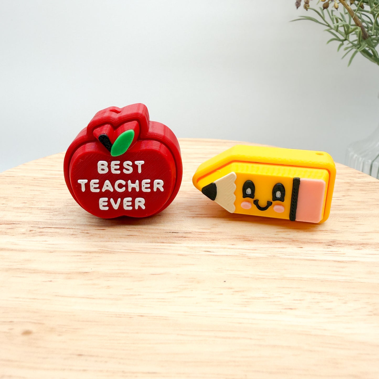 Teacher Appreciation Clickie Gift - Set of 2 - 3D Printed Collectible
