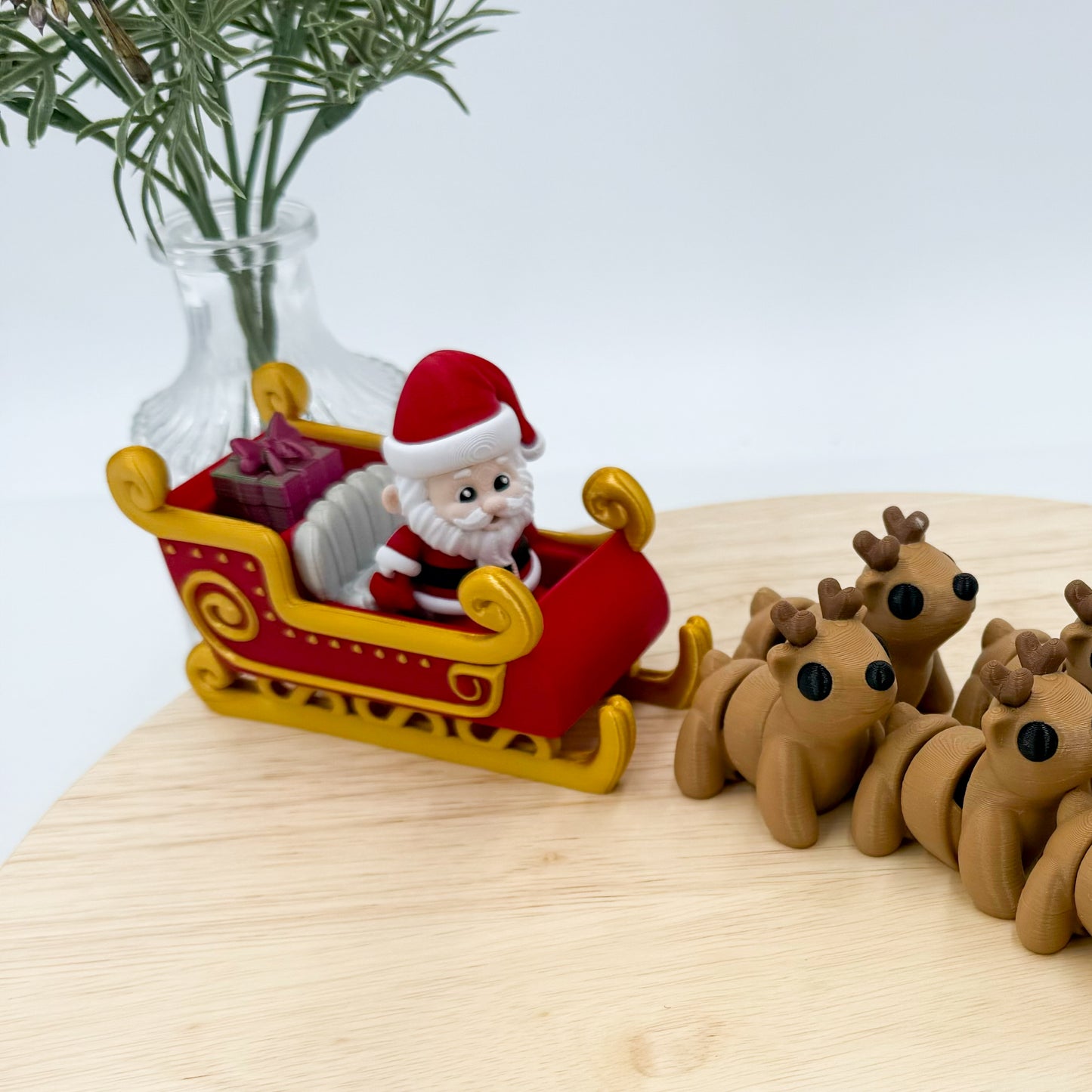 Santa Sleigh and Reindeer | Collectors Set