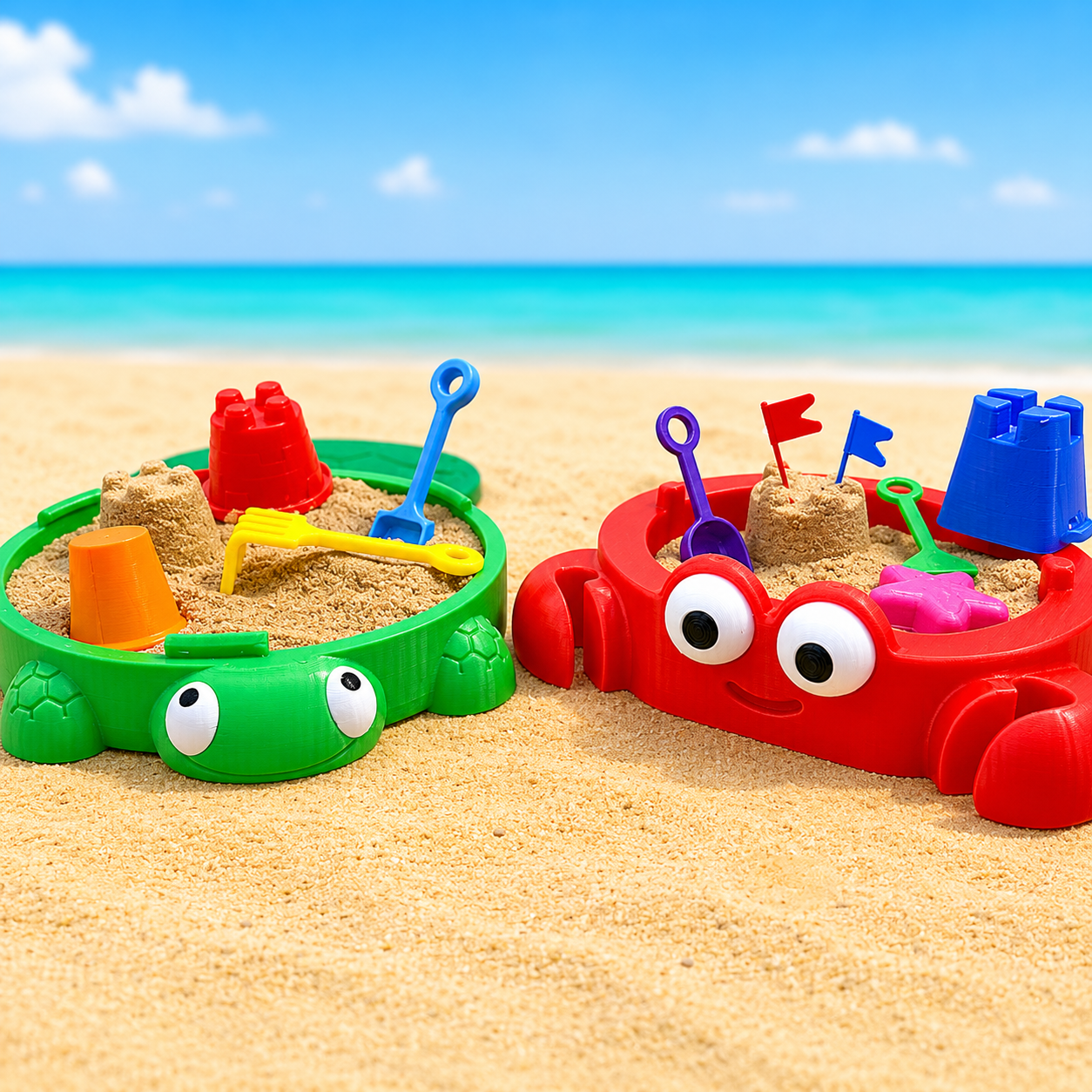Turtle & Crab Sandbox Zen Garden - 3D Printed Collectible – The