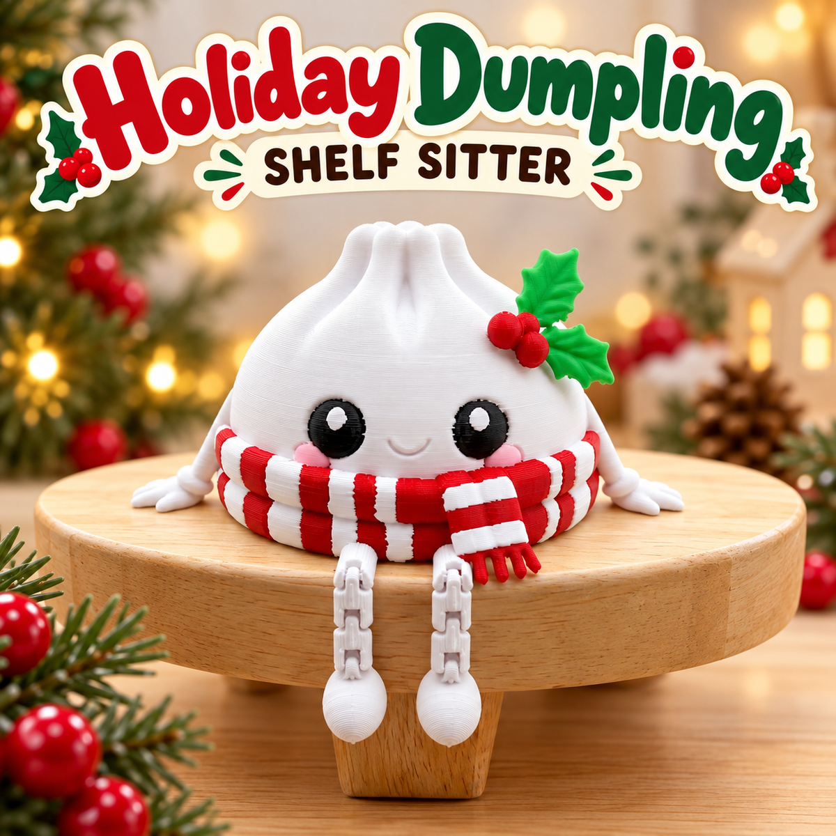 Holiday Dumpling Shelf Sitters
