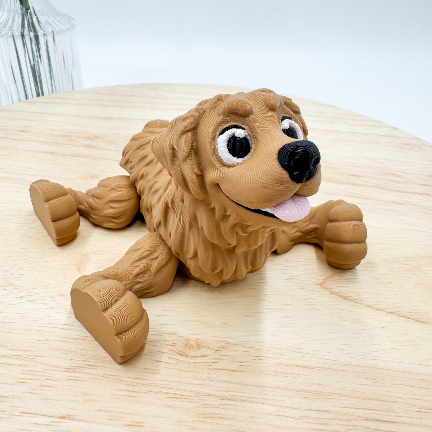 3D Printed Golden Retriever Dog Figurine