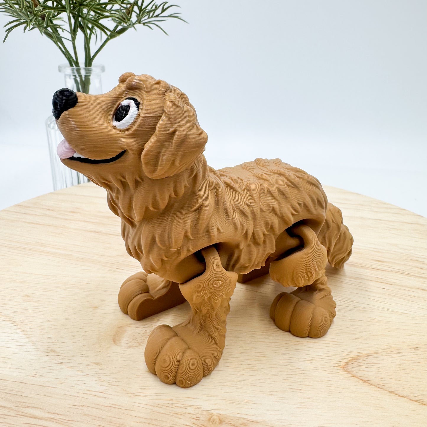 3D Printed Golden Retriever Dog Figurine