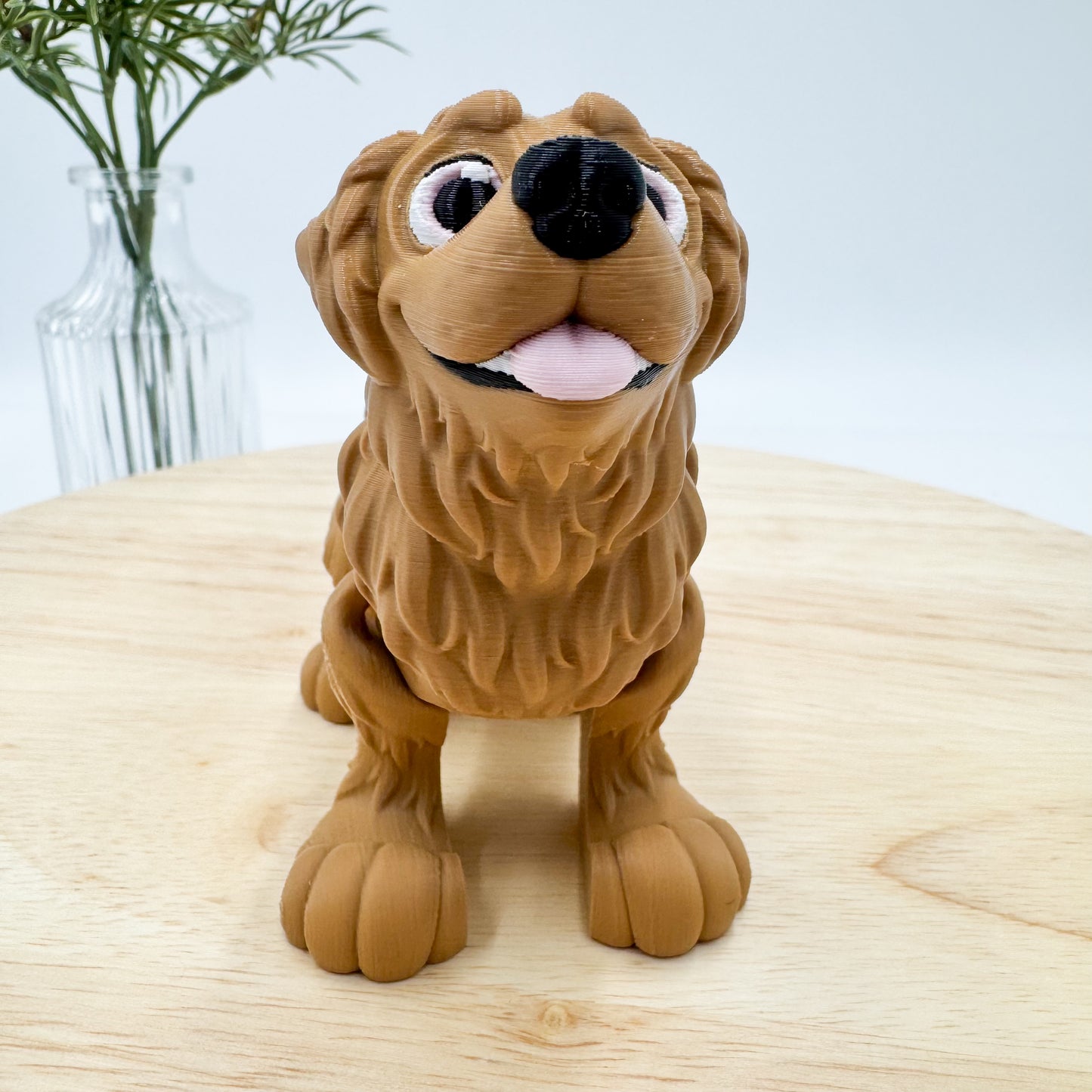 3D Printed Golden Retriever Dog Figurine