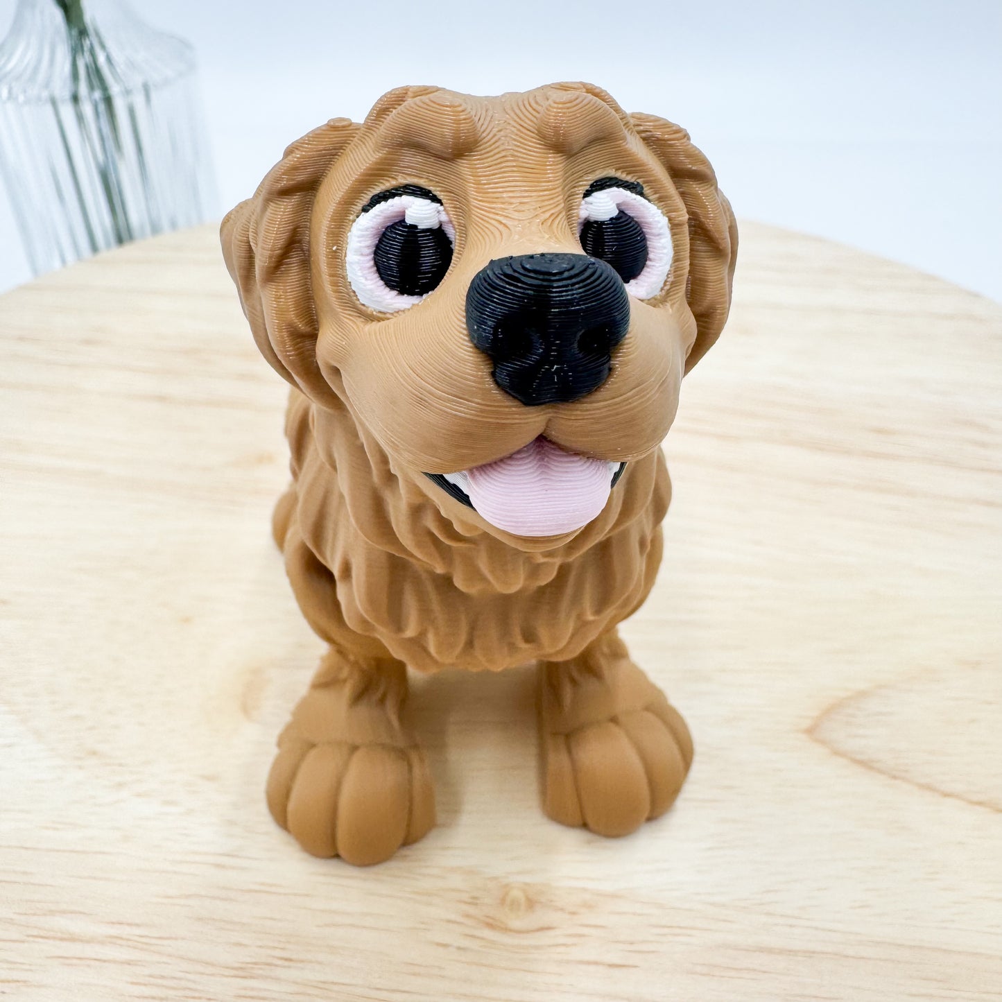 3D Printed Golden Retriever Dog Figurine