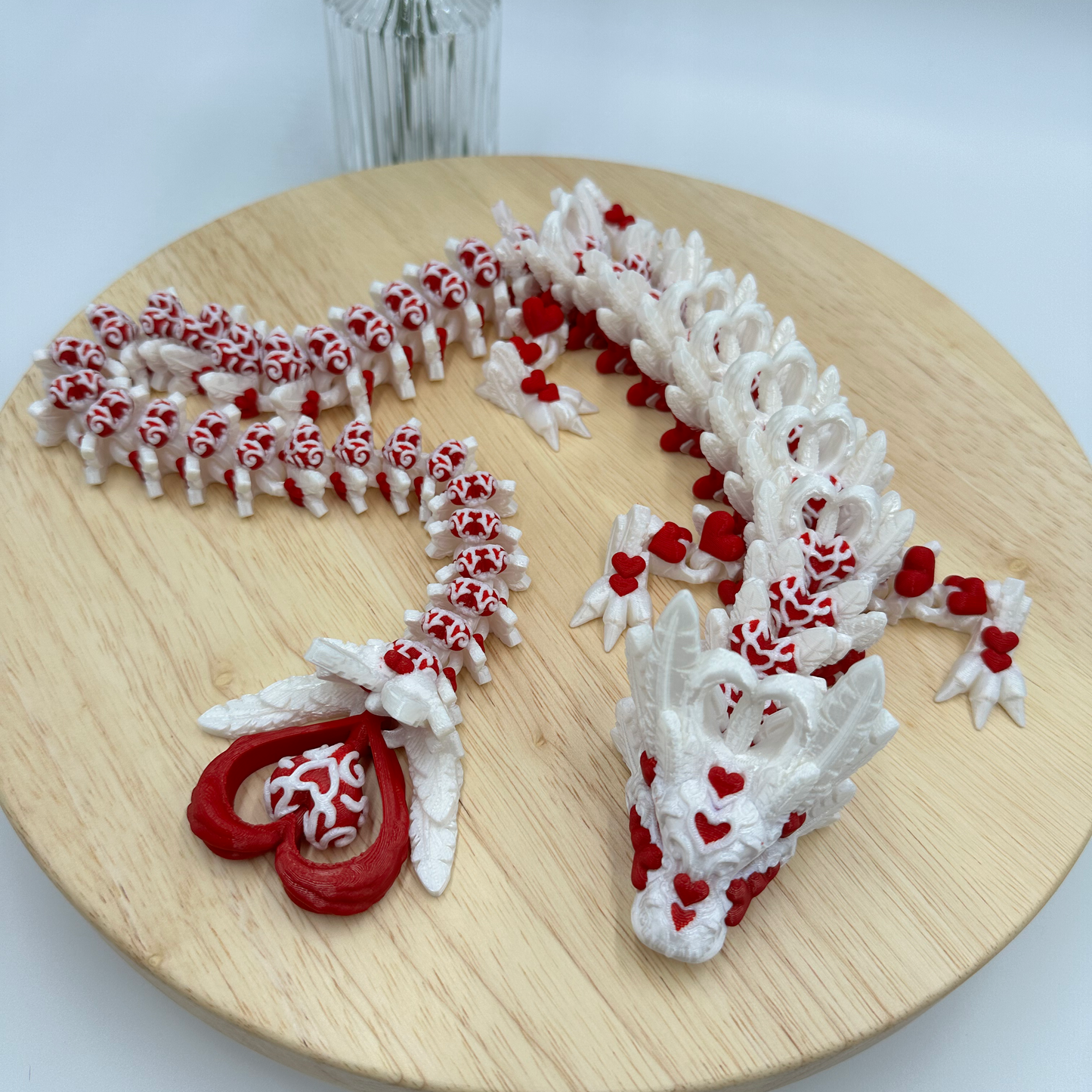 Heart Dragon Special Edition Valentines Day Articulating Dragon Figurine