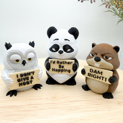 Animals with Attitude - Collectible 3D Printed Figurine