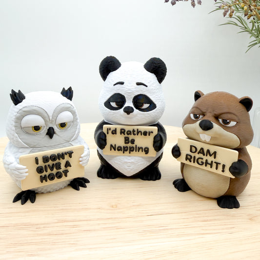 Animals with Attitude - Collectible 3D Printed Figurine