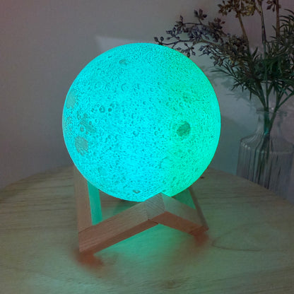 Lithophane Moon & Earth Display - 3D Printed Collectible