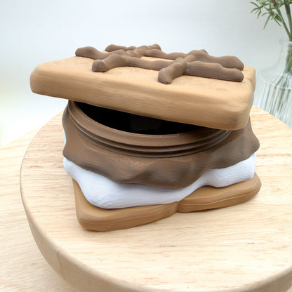 S’Mores Tic Tac Toe Game & Container 3D Printed Collectible