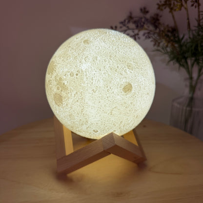 Lithophane Moon & Earth Display - 3D Printed Collectible