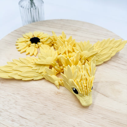 Sunflower Dragon 3D Printed Figurine