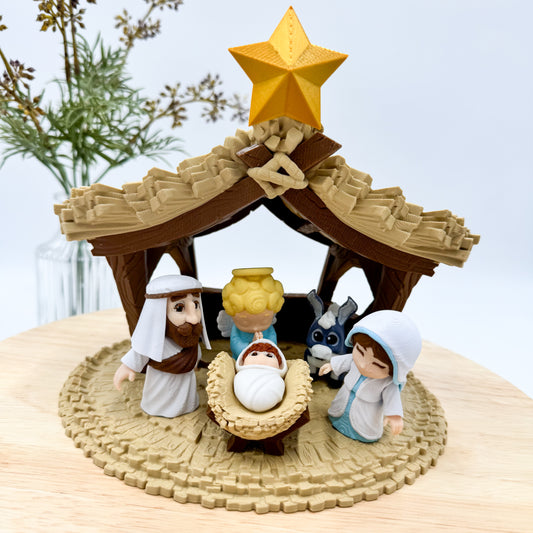 3D Printed Nativity Set Collectible Holiday Decor