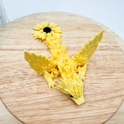 Sunflower Dragon 3D Printed Figurine