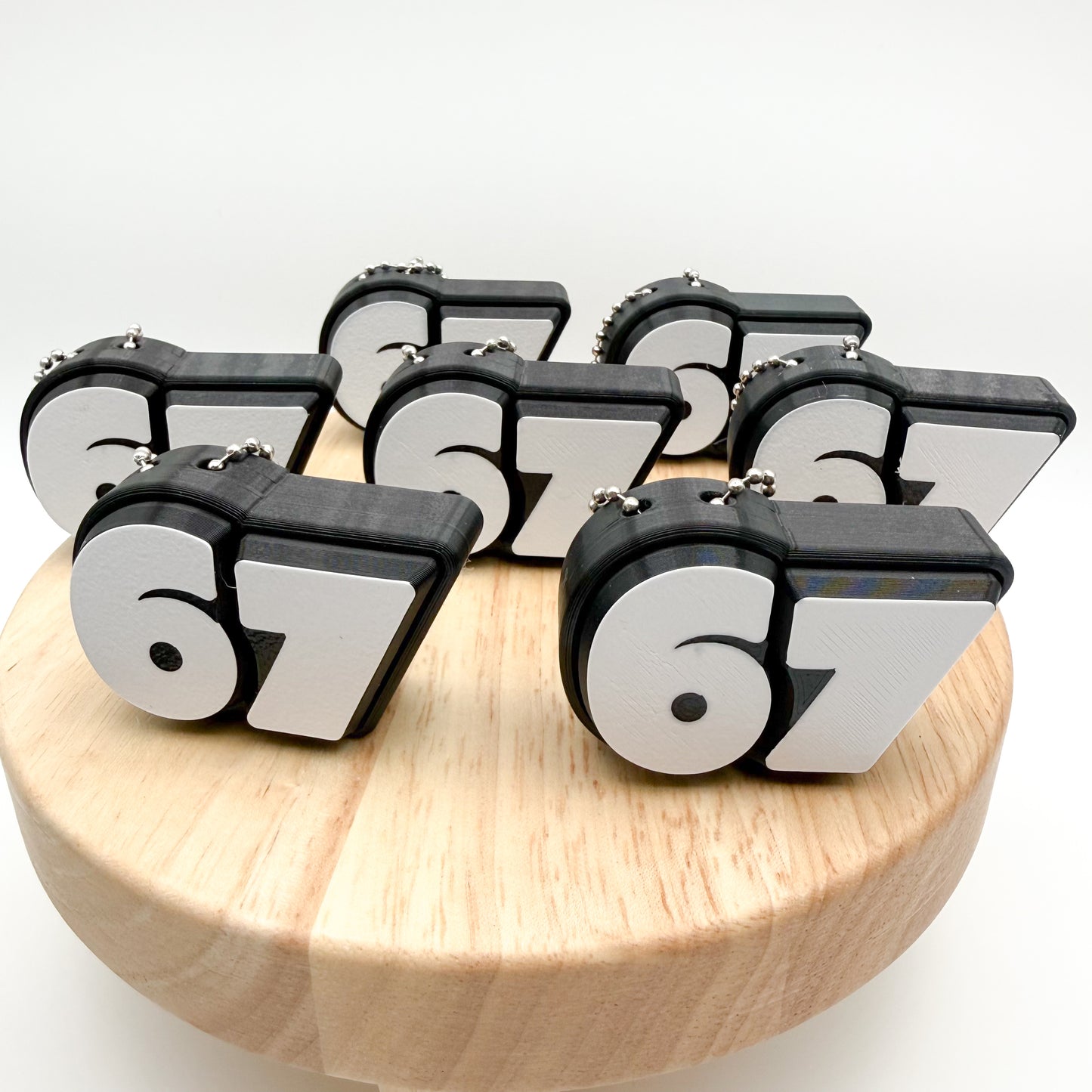 67 Six Seven Novelty Clickie Keychain - 3D Printed