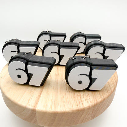 67 Six Seven Novelty Clickie Keychain - 3D Printed