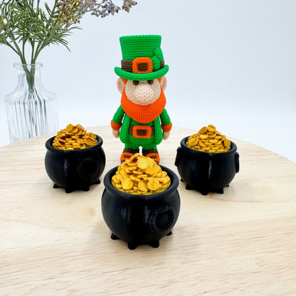 Leprechaun & Pot of Gold 3D Printed Saint Patrick’s Day Decor