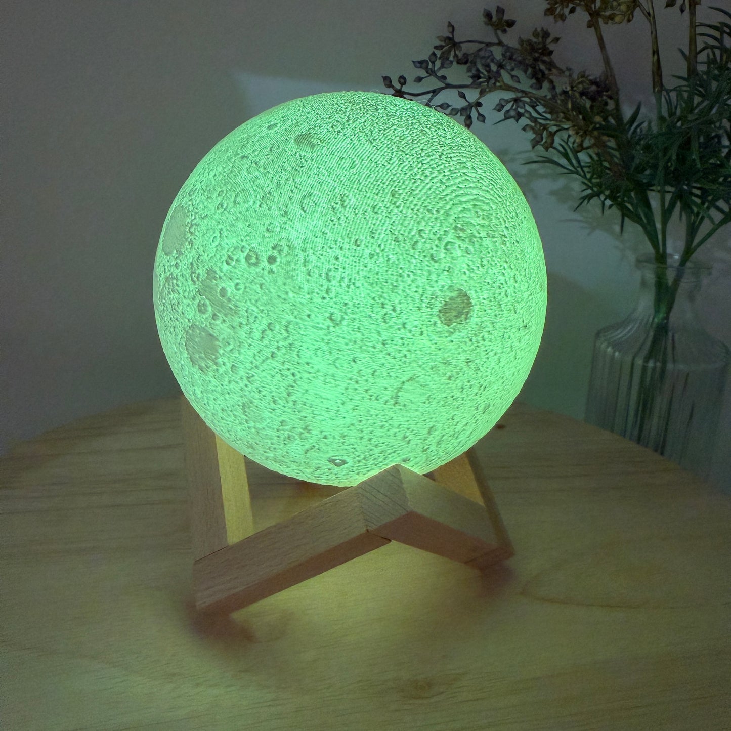 Lithophane Moon & Earth Display - 3D Printed Collectible