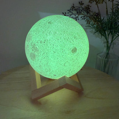 Lithophane Moon & Earth Display - 3D Printed Collectible